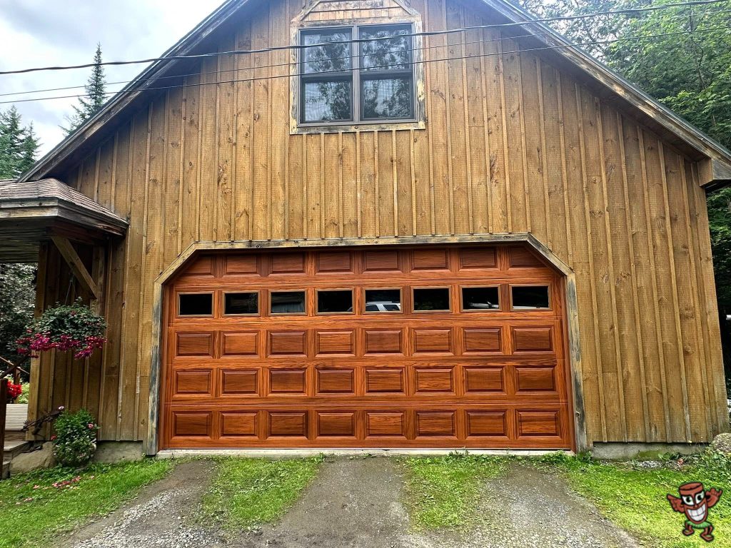 brown garage door
